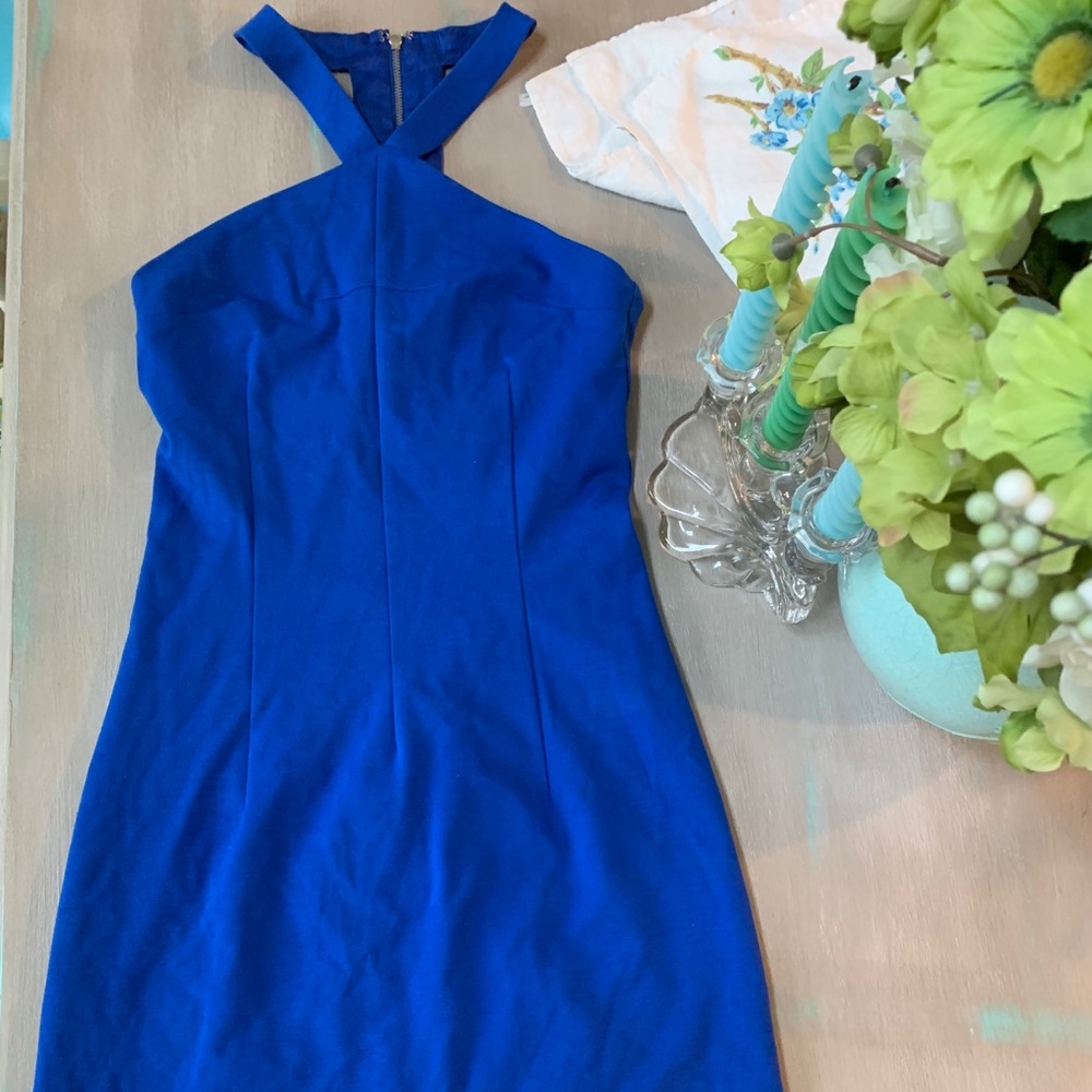 ERIN cut out blue dress by ERIN FETHERSTON